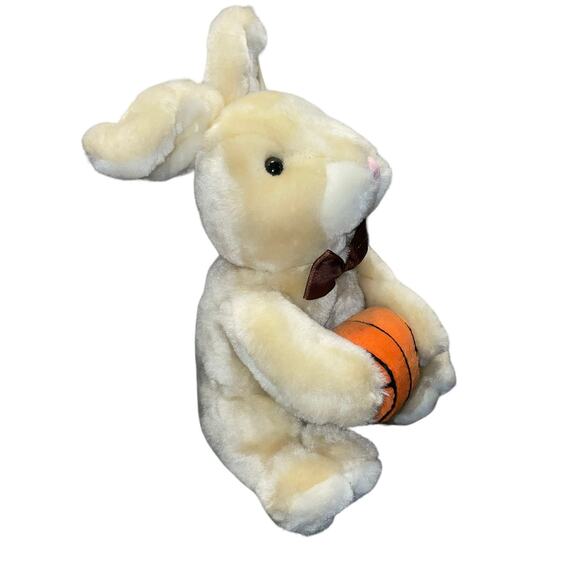Dan Dee Plush Bunny Rabbit Basketball Stuffed Animal Nursery Shower Gift Bow 11" - Picture 6 of 11